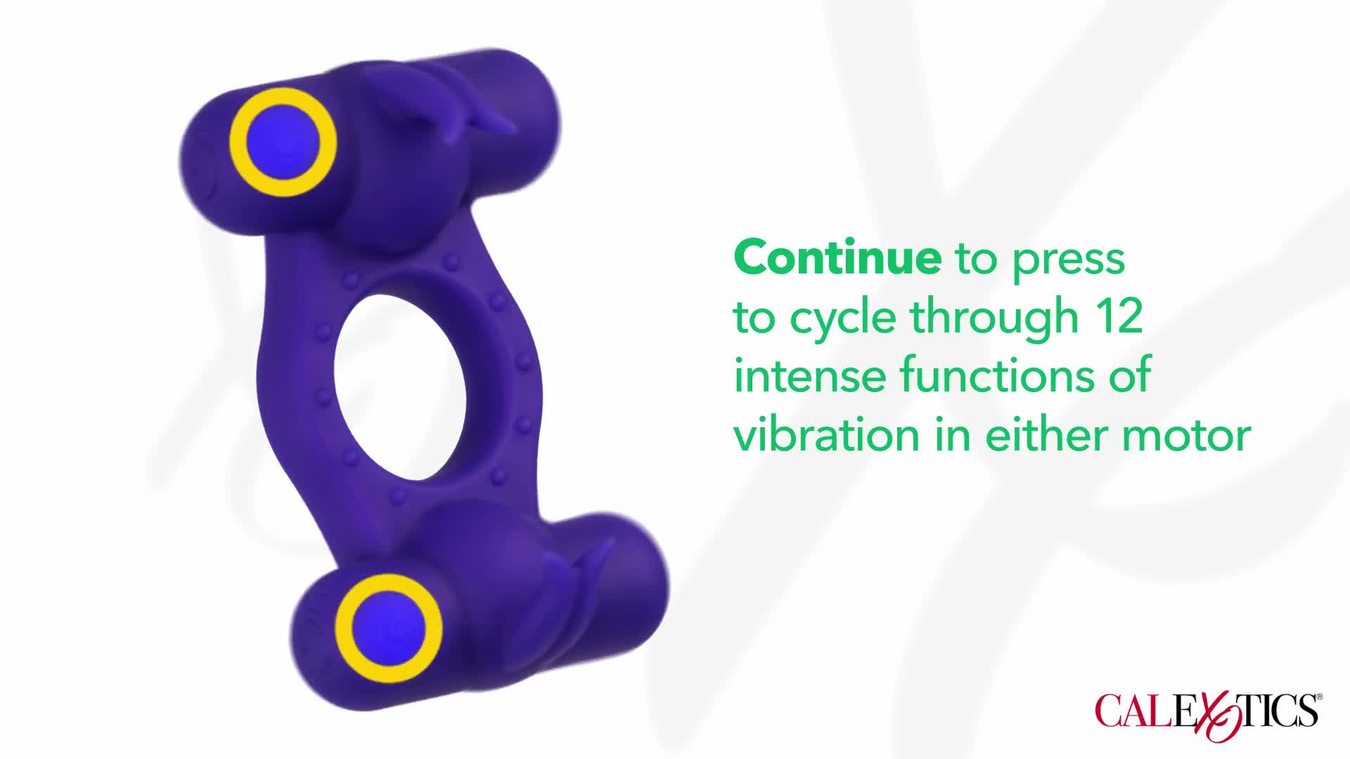 Видеообзор товара: Эрекционное виброкольцо с двумя моторами «Silicone Rechargeable Triple Orgasm Enhancer», цвет фиолетовый, California Exotic Novelties SE-1843-50-3