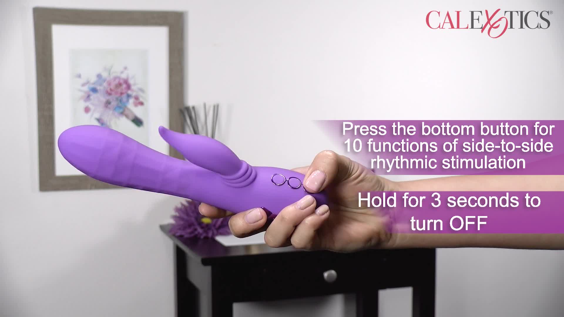 Видеообзор товара: Перезаряжаемый вагинальный вибромассажер-кролик для женщин «California Dreaming Valley Vamp» с ритмичным стимулятором, цвет фиолетовый, CalExotics SE-4350-50-3