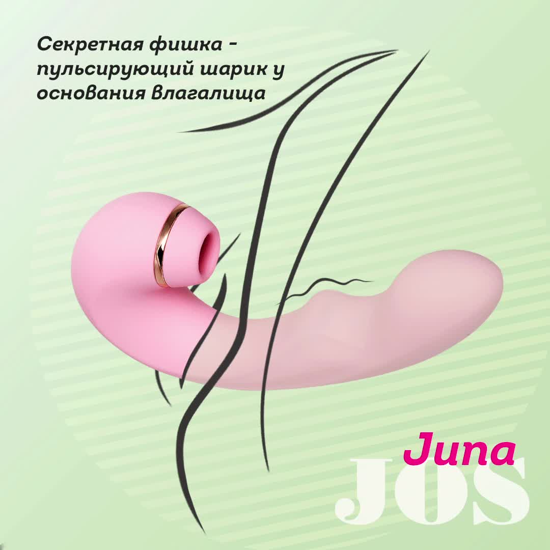 Видеообзор товара: Нежно-розовый многофункциональный стимулятор клитора «Juna», цвет розовый, JOS 783033