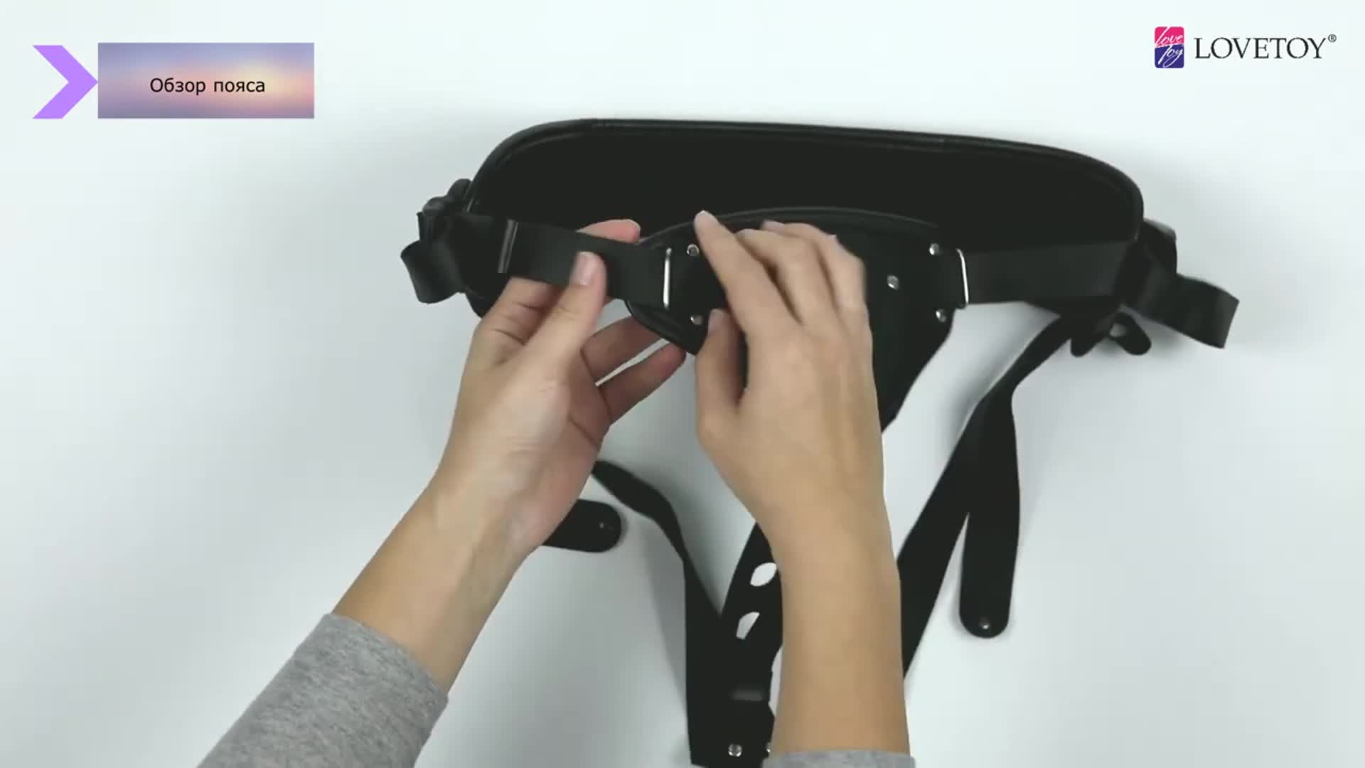 Видеообзор товара: Черный пояс для женщин «Best Select» с 3 насадками , цвет телесный, LoveToy 341403