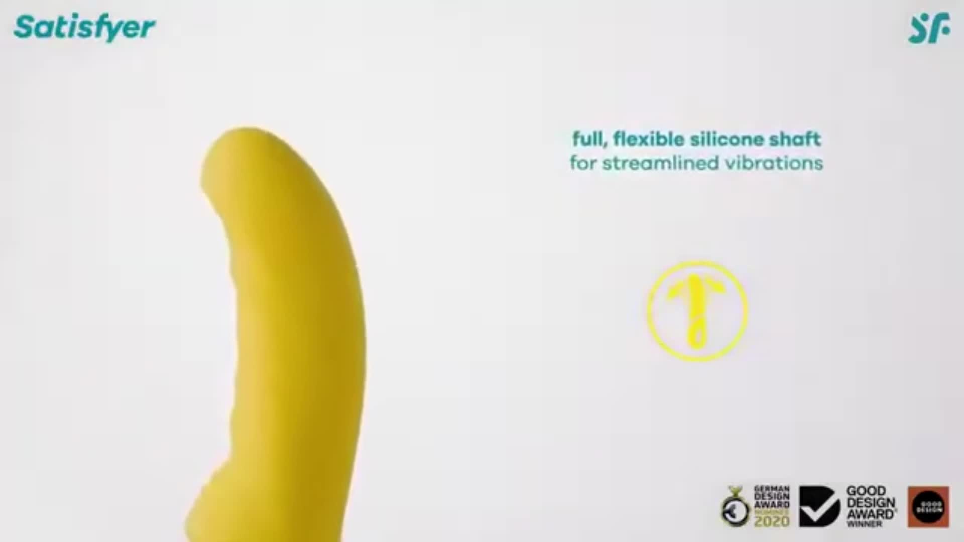 Видеообзор товара: Женский вагинальный вибратор для точки G «Vibes Yummy Sunshine», цвет желтый, Satisfyer EE73-879-1017