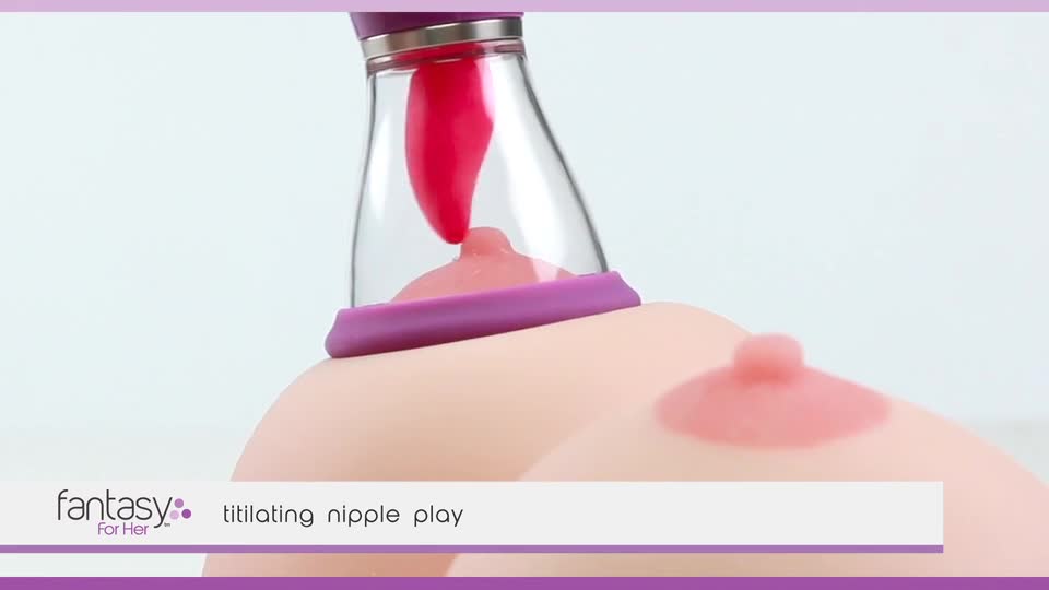 Видеообзор товара: Женский вибратор с помпой и язычком для клитора Fantasy For Her «Her Ultimate Pleasure», цвет фиолетовый, PipeDream 4943-12 PD