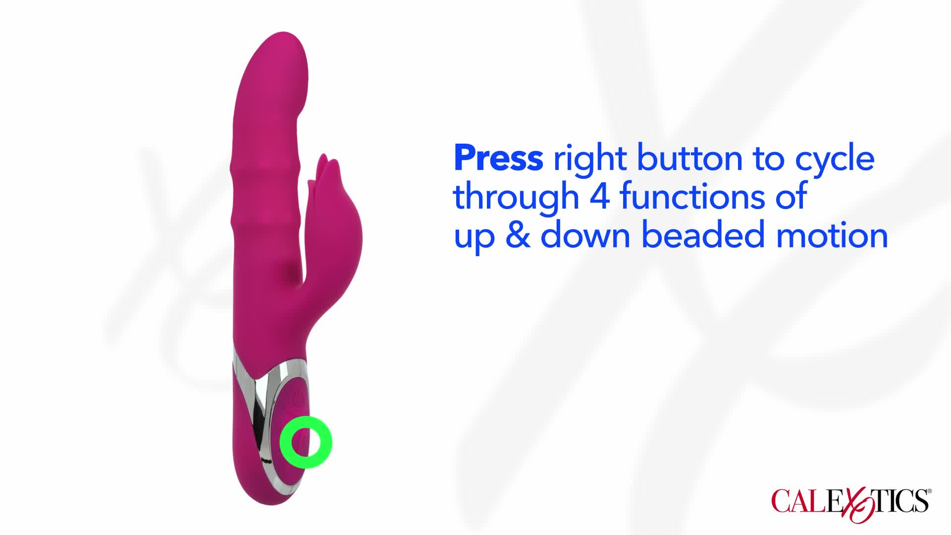 Видеообзор товара: Вибромассажер кролик «Enchanted Embrace» с массажем бусин вдоль ствола, цвет розовый, California Exotic Novelties SE-0649-40-3