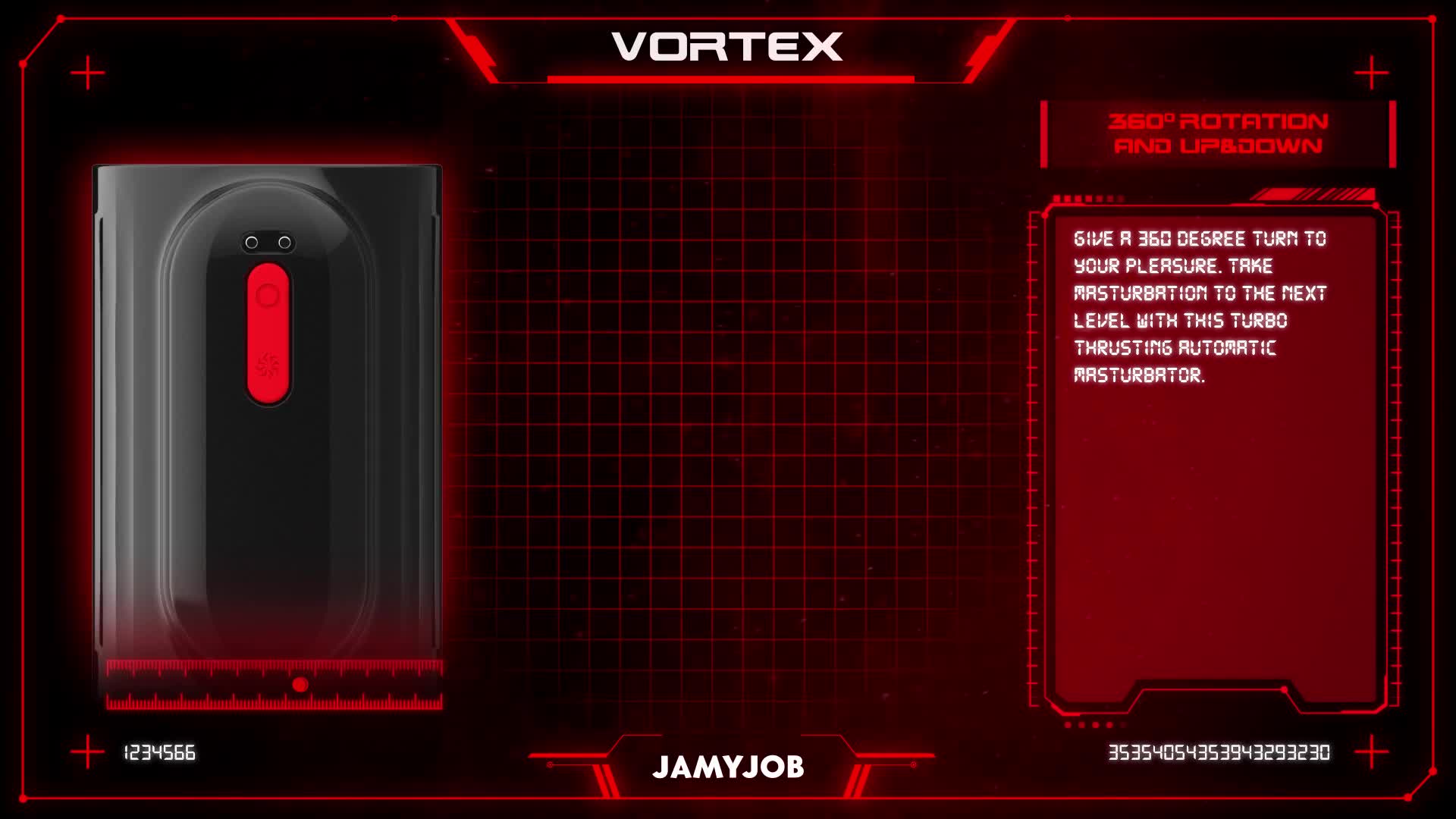 Видеообзор товара: Автоматический мастурбатор Jamyjob «Vortex 360 Rotate» с режимами поступательных движений и ротации, D-236664