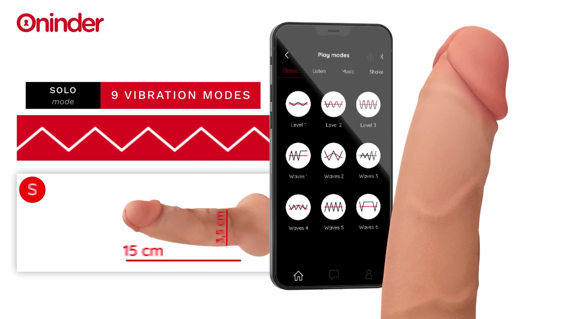 Видеообзор товара: Реалистичный вибратор «Bogota S» с приложением, силикон Oninder D-239511