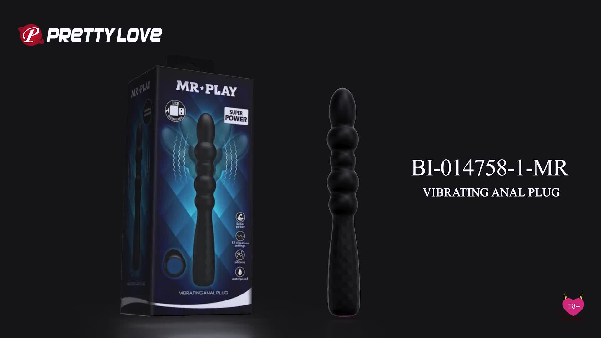 Видеообзор товара: Анальная пробка-палочка с вибрацией «Pretty Love Monroe», Baile Mr.Play BI-014758-1-MR